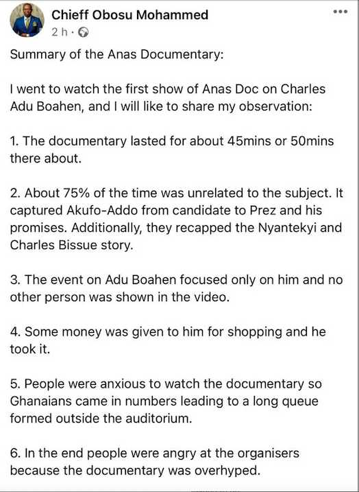 Anas Aremeyaw Anas' Latest Documentary Piece 'Galamsey Economy' Critiqued By Ghanaians 3 1668681293831 1