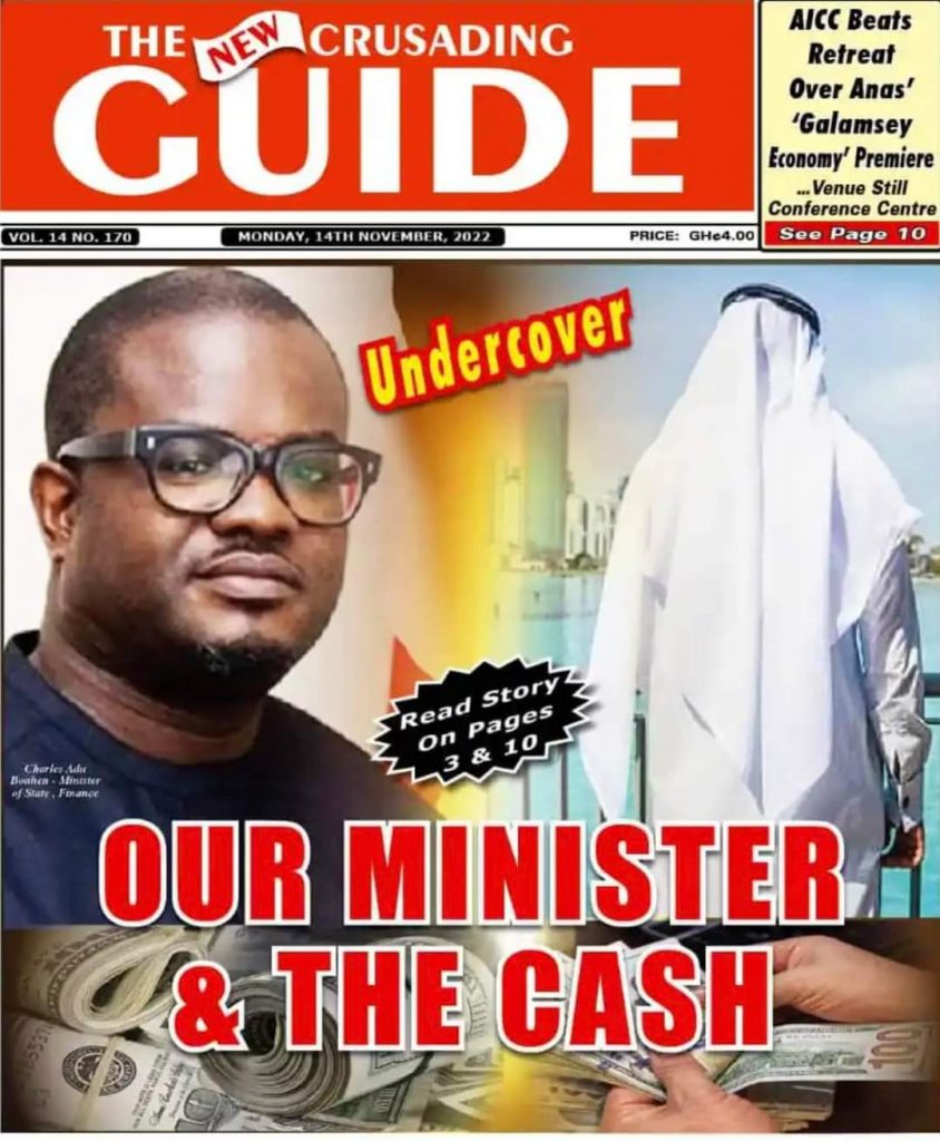 Our Minister and the cash