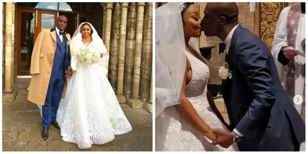 Rita Dominic And Husband Bask In Glamour At Their White Wedding - Fans Filled With Awe 2 Rita Dominic White wedding.jpg