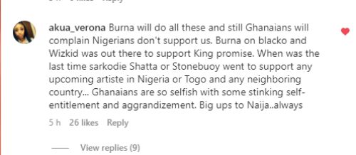 Ghanaians Are Selfish With Stinking Self-Entitlement And Aggrandizement - Fans Roast Ghanaian Artistes As Burna Boy Supports Black Sherif In London 2 Screenshot 2022 11 19 114422