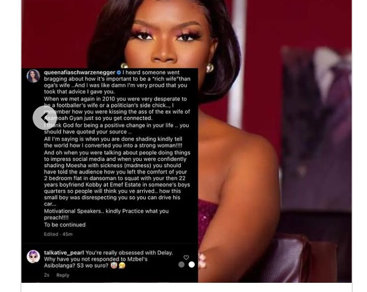 How I Prevented Delay From Becoming A Mistress In 2010 - Afia Schwarzenegger Divulges 3 Screenshot 20221106 133834