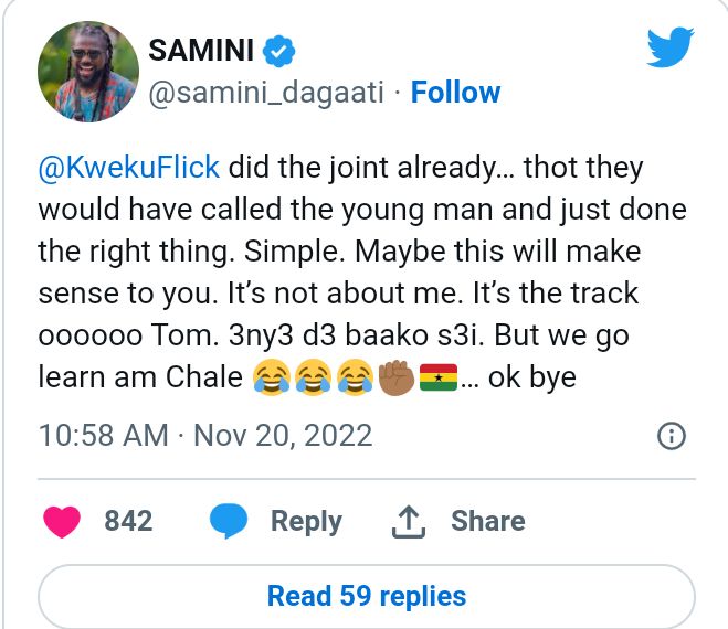 King Promise Addresses Samini's Outburst About Black Stars' Official World Cup Theme Song 4 Screenshot 20221121 141607