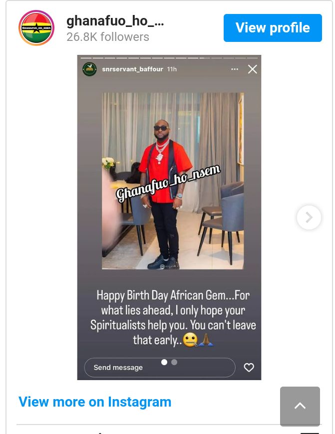 Prophet Senior Servant Baffour Drops Death Prophecy Over Davido Following His Birthday - Says He Can't Leave That Early 2 Screenshot 20221122 135042