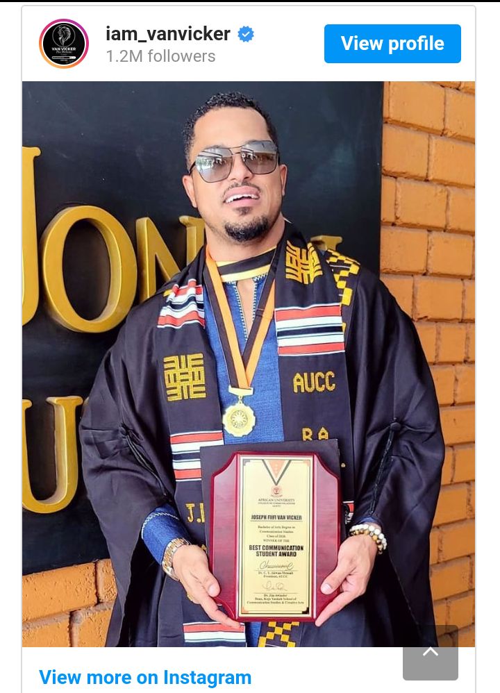 Van Vicker Procures Top-class Master Of Arts Certificate In Communications From AUCC 2 Screenshot 20221127 130731