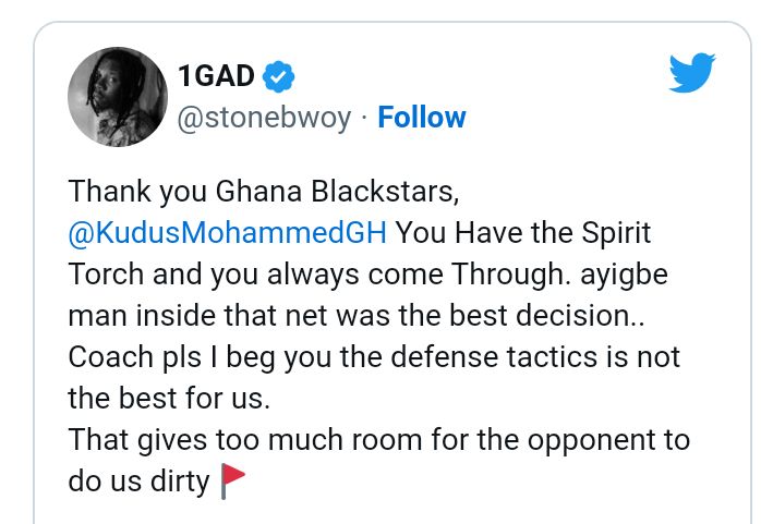 Ghanaian Celebrities Applaud The Black Stars After Their Sensational Win Against South Korea 5 Screenshot 20221128 220214