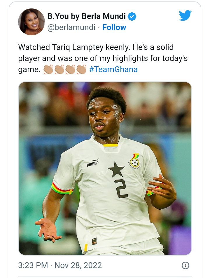 Ghanaian Celebrities Applaud The Black Stars After Their Sensational Win Against South Korea 9 Screenshot 20221128 220333
