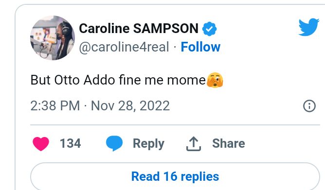 Caroline Sampson Enamored Of Black Stars' Coach, Otto Addo 2 Screenshot 20221129 144817