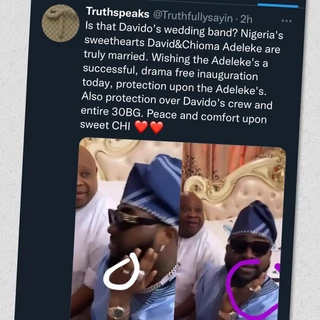 Recent Photograph Of Davido And Chioma Shows They Tied The Knot After Their Son's Death 3 gKek9kpTURBXy9kYTAyMTk1MjY5Yjk2Y2FmOTY5ZGQ2NmRhMGRiNjRkOS5qcGeRlQLNAUDNAUDDw94AAaEwBQ