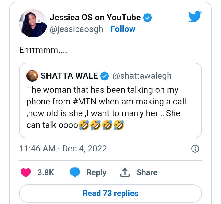 Jessica Opare Saforo Reacts To Shatta Wale's Marriage Proposal 2 Screenshot 20221207 004341