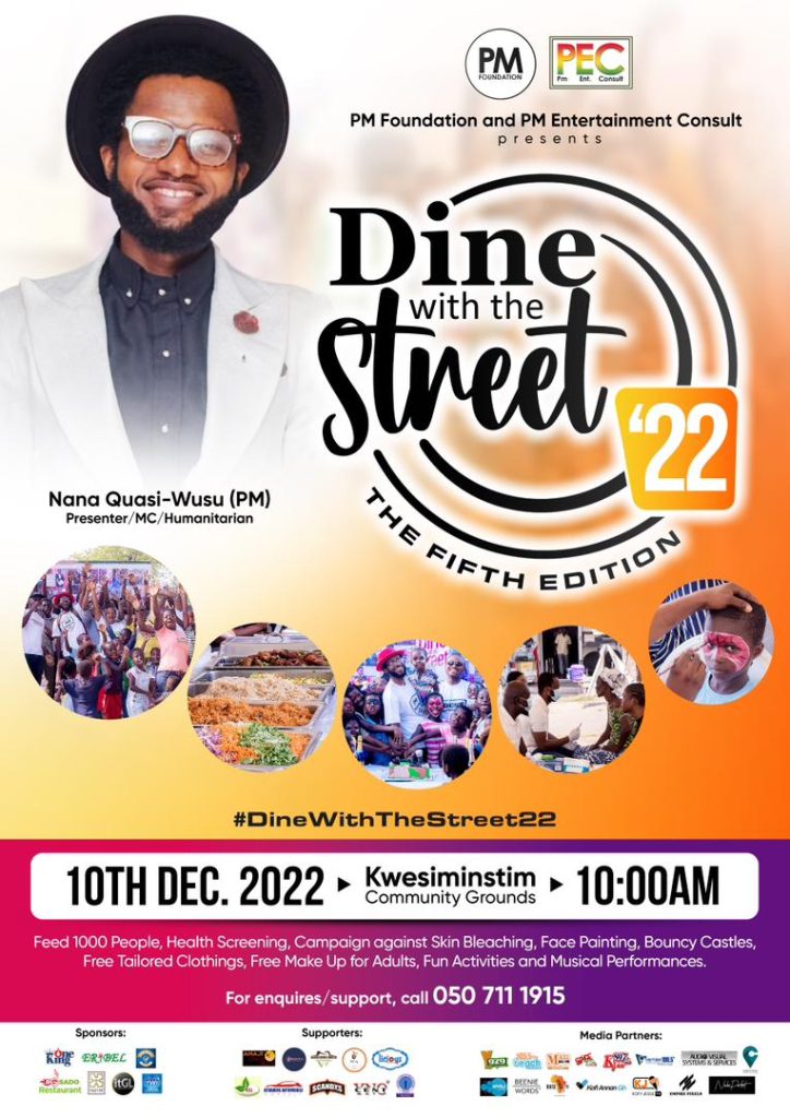 PM Foundation Set To Celebrate Its 5th Anniversary With "Dine With The Street 22" At Kwesiminstim. 3 PM Foundation