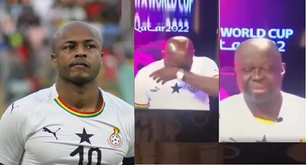 Emotional Moment As Kwabena Yeboah Weeps After Dede Ayew's Penalty Loss Against Uruguay 2 dede