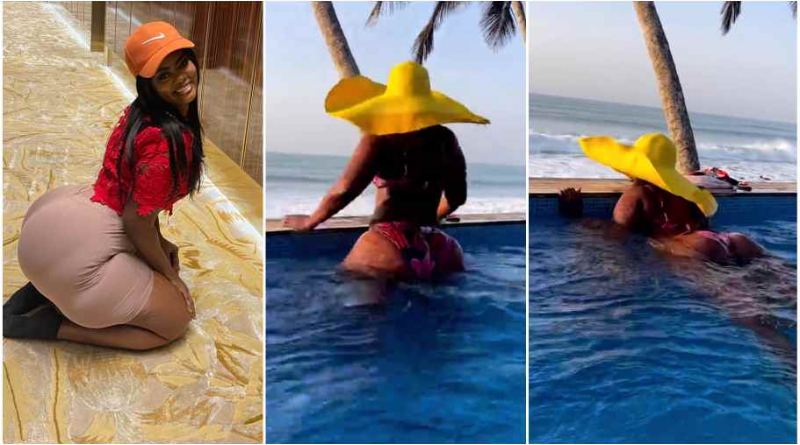 Actress Sheena Gakpe causes a stir on IG with her swimming pool video 2 Sheena Gakpe