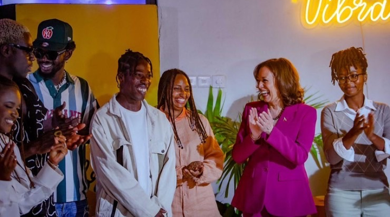 Kamala Harris meets Black Sherif