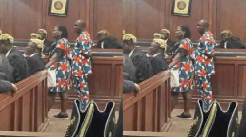 Nigerian Couple Seeking Divorce Storm Court In Matching Outfit 2 Nigerian Couple Seeking Divorce Storm Court In Matching Outfit