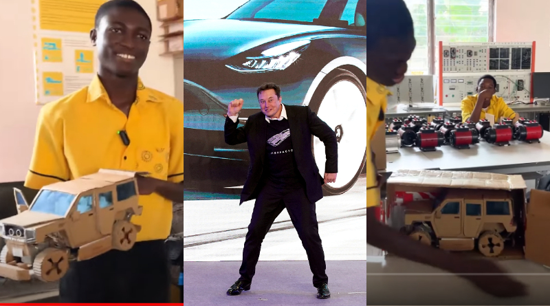 Ghanaian SHS Student Decodes Elon Musk Secret To Build Prototype Of Self Driven Car 2 Ghanaian SHS Student Decodes Elon Musk Secret To Built Prototype Of Self Driven Car