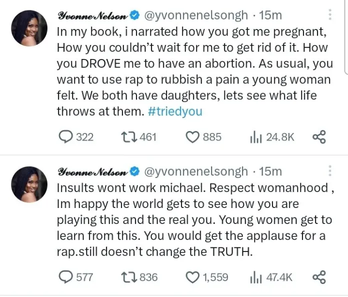 Yvonne Nelson hits back at Sarkodie, and dares him 3 iamnotyvonnenelson