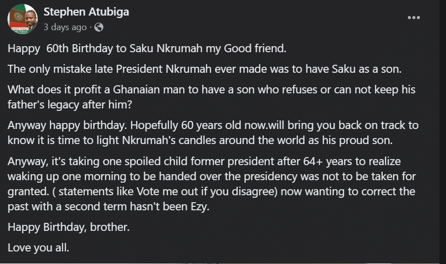 Kwame Nkrumah made a mistake by giving birth to you – Politician tells Sekou Nkrumah 3 Kwame Nkrumah