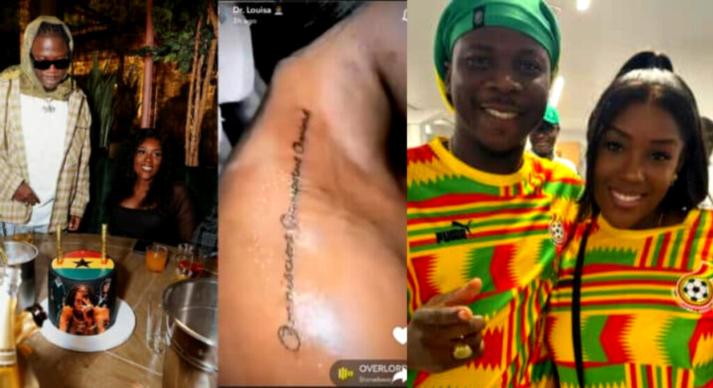 Social media users mock Stonebwoy's wife for getting a Tattoo 2 Social media users mock Stonebwoy's wife for getting inked
