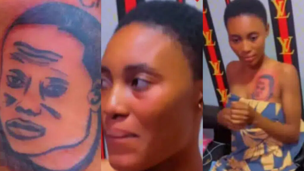 Lady Tattoos Boyfriend’s Face On Her Chest To As Sign Of Her Affection 2 Lady Tattoos Boyfriend’s Face On Her Chest To As Sign Of Her Affection