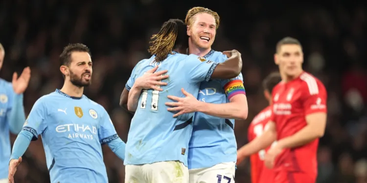 Guardiola hails De Bruyne as Man City ends winless run