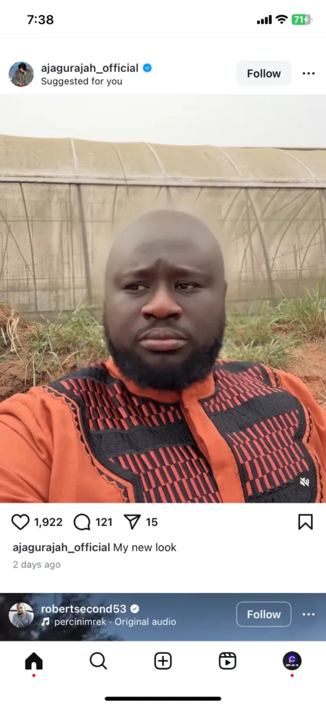 Social Media Users React To Ajagurajah's New Look 3 Ajagurajah's New Look