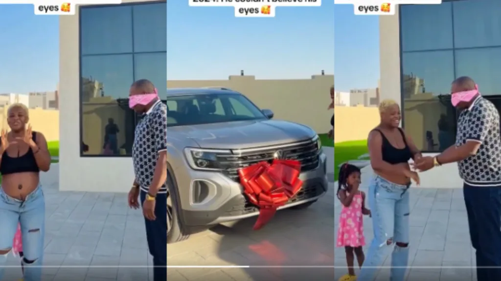 Lady gifts her husband a brand new Volkswagen car as a birthday gift 2 Lady gifts her husband a brand new Volkswagen car as a birthday gift