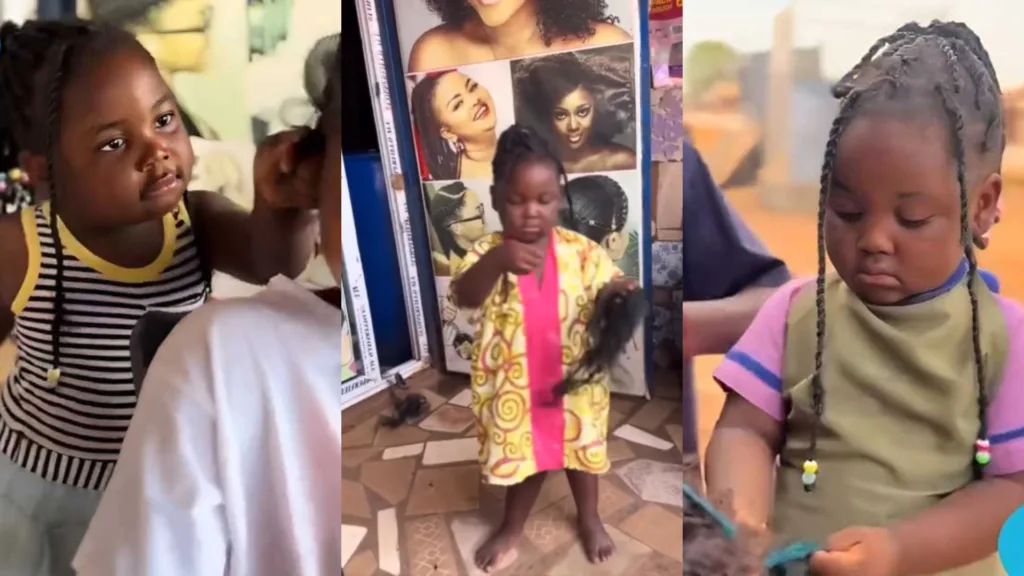 Meet Lordina, 3-Year-Old Ghanaian Hairdresser Who Braids Hair Like A Professional 2 Meet Lordina, 3-Year-Old Ghanaian Hairdresser Who Braids Hair Like A Professional