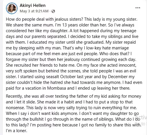 F**k! Kenyan Woman Exposes Younger Sister’s Affair With Her Man 2 F**k! Kenyan Woman Exposes Younger Sister’s Affair With Her Man