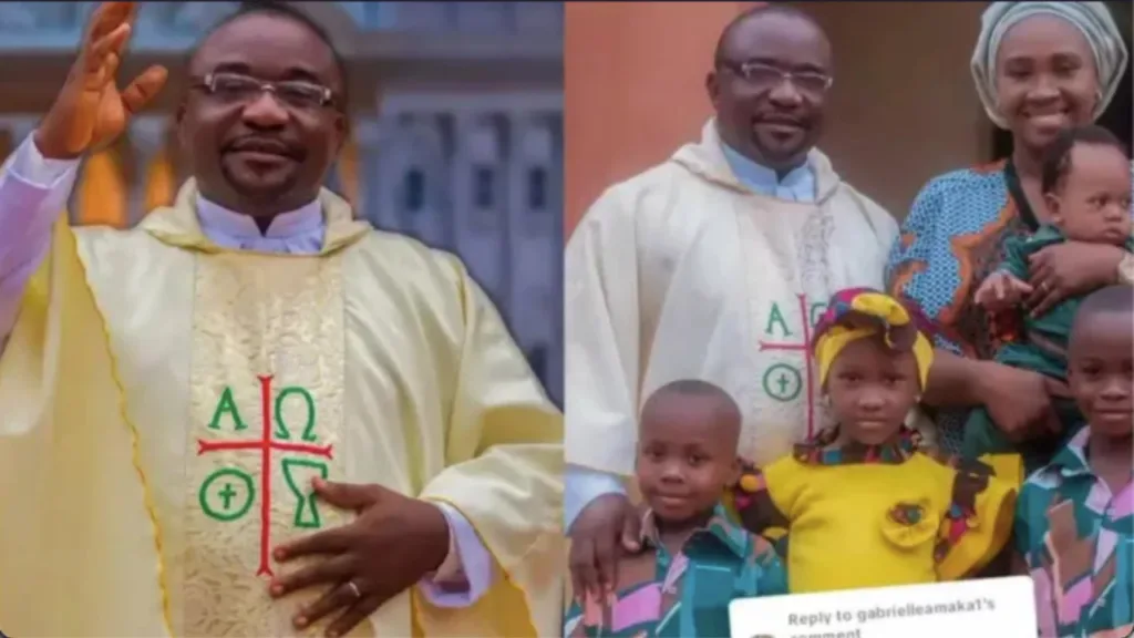 Viral: Catholic priest goes viral with his wife and kids 2 Viral: Catholic priest goes viral with his wife and kids