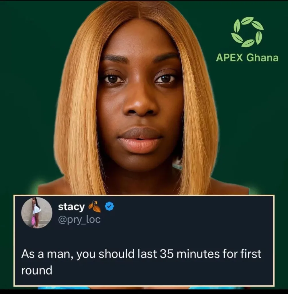 A Real Man Should Last 35 Minutes — Lady’s Bold Claim Sparks Online Debate 2 76e57c33 5f2b 41a6 980c fd36cfbeecd6