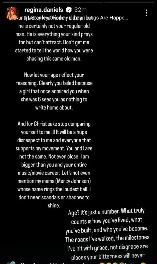 Regina Daniels Accuses Angela Okorie of Chasing Her Husband 3 Regina Daniels Accuses Angela Okorie of Chasing Her Husband