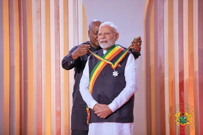 President Mahama confers State Honor on Indian PM 6 President John Mahama confers State Honor on Indian PM