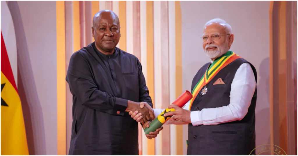 President Mahama confers State Honor on Indian PM 5 President John Mahama confers State Honor on Indian PM